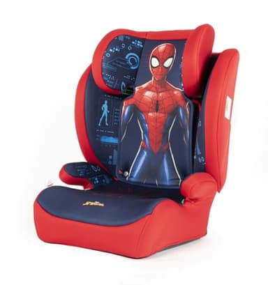 Tataway Marvel Spiderman i-Size, Kindersitz 15-36 kg (3,5-12 Jahre), 100—150 cm, Gruppe 2/3, wird mit 3-Punkt-Gurt montiert, rot und blau