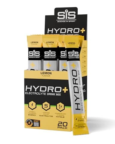 Science in Sport HYDRO+ Electrolyte Drink Mix 20 x 4,1g Zitrone - Veganes Elektrolyt Pulver, Sportgetränke Pulver mit Vitamin C und 5 wichtigen Elektrolyten