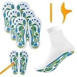 Dzmuero Fußreflexzonen socken, 3 Paar Reflexology socks, Akupressur socken, Mit Massage-Tools, elastische Fuß Akupunktur-Massage-Socken, unblockieren den Körper, Fördern die Blutzirkulation (38-42)