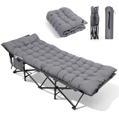 Sekey Feldbett Klappbar XXL, 190 x 71 x 35 cm überbreit, Campingbett inkl. Matratze, verstärkte Stahlrohre und hochwertiges Oxford-Gewebe – ideal als Gästebett für Garten und Camping