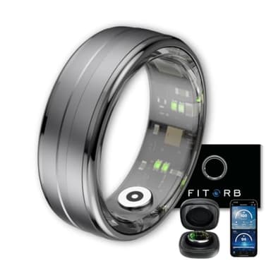 Fitorb Smart Ring Pro - Das Original. High-Tech Fitness- & Gesundheitsring, Schlafanalyse, 24/7 Aktivitätstracking. Temperaturmessung, Stess. Proberinge. (Saturn, Grau, 20,8 mm (11))