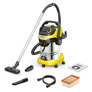 Karcher 1.628-361.0, WD 6 PS V-30/6/22/T Nass-/Trockensauger-30 L Edelstahltank-1300W (tragbare Steckdose und Blasfunktion), Standard, 1300 W, 30 liters