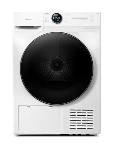 Midea MD20EH80WB-A3 Wärmepumpentrockner, 8 kg, Energieklasse C, UV Hygience, Knitterschutz, Sanfte Pflege, Auto Dry, Wollpflege, Auffrischen, Fernsteuerung, Startzeitvorwahl, Weiß