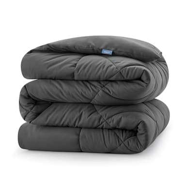 CozyLux Bettdecke 155x220 cm für 4 Jahreszeiten, Steppdecke Mikrofaser 300gsm 155x220cm, Ganzjahresdecke 220x155, Super Weiche Zudecke Schlafdecke Atmungsaktive 155 x 220, Grau