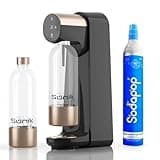 Sunik® Wassersprudler elektrisch SUNfizz One - mit Universal CO2-Zylinder und BPA Freie Kunststoff-Flasche 1L, Höhe 42cm - Premium Wassersprudler elektrisch