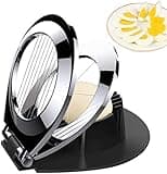 BIBURY Eierschneider aus Edelstahl, Eischneidewerkzeug, 2 in 1 Eierschneider Metall aus 304 Edelstahl, Professional Egg Slicer Schneider für Eier, Pilze, Erdbeeren, weiches Obst(spülmaschinenfest)