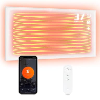 Mursche Infrarotheizung energiesparend infrarot Wandheizung - Elektroheizung Wand und Deckenmontage 600W Heizkörper elektrische Heizgerät mit Fernbedienung APP Control DeckenHeizung Elektroheizkörper