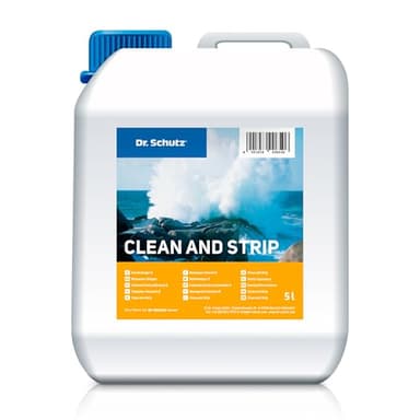 Dr. Schutz Grundreiniger R 5 L für elastische Bodenbeläge | Bodenreiniger für Vinyl, PVC, CV, Linoleum, Naturstein, Kunststein, Kautschuk | Kunststoffreiniger, WPC-Reiniger, Fliesenreiniger