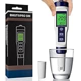 pH Messgerät 5in1 Meter für Wasser, PH | TDS | EC | Salzgehalt | Thermometer mit LCD-Display, hochpräziser Wassertester – Ideal für Trinkwasser, Pool & Aquarium