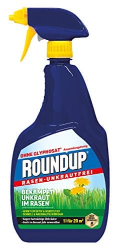 Roundup Rasen-Unkrautfrei AF, 1L - anwendungsfertiger Unkrautvernichter zur Bekämpfung von Unkräutern im Rasen
