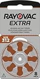 80 x RAYOVAC Extra Hörgerätebatterien Typ 312 - PR41 - Farbcode braun – 1,45 Volt - 80 Stück (10 x 8 Batterien)