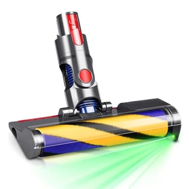 Ersatzkopf für den kabellosen Staubsauger Dyson V7 V8 V10 V11 V15, Mikrofaser-Samt-Rollenbürste mit grünem LED-Laserlicht, geeignet für Hartholzböden und Teppiche