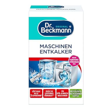 Dr. Beckmann Maschinen-Entkalker | gegen hartnäckigen Kalk in Wasch- und Spülmaschinen | hilft Funktionsstörungen vorzubeugen | 2 x 50 g