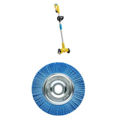 GLORIA WeedBrush li-on – Akku-Fugenreiniger inkl. Nylon- & Stahldrahtbürste | Unkrautentfernung auf empfindlichen & robusten Flächen: Stein, Pflaster & Terrasse | Für BOSCH 18V Akku (nicht enthalten)