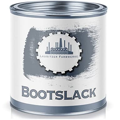 Lausitzer Farbwerke Bootslack traditioneller Yachtlack für Holz und Metall Bootsfarbe Schiffslackierung Yachtfarbe (1 L, Weiß (RAL 9010))