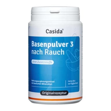 Casida® Basenpulver 3 nach Rauch, ohne Zusatzstoffe, vegan - hohe Bioverfügbarkeit - für den Säure-Basen-Haushalt- 200g