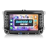 [1+32G] CAMECHO Android 13 Autoradio für VW Golf 5 6 Touran Polo Touran Radio mit Navi, 7 Zoll Bildschirm Touch Display Auto Radio mit Bluetooth RDS FM Navigation GPS WiFi USB Canbus