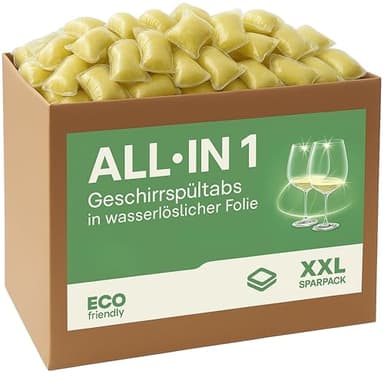 Cleanerist | 550 Spülmaschinentabs in Großpackung (10 kg) – All-in-1 Box Geschirrspültabs in wasserlöslicher Folie – Reiniger kompatibel mit allen Maschinen - umweltfreundliches Pulver