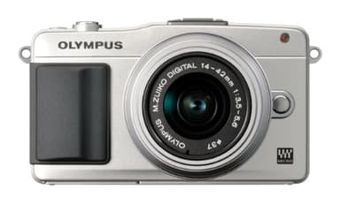 Olympus Pen E-PM2 Systemkamera (16 Megapixel, 7,6 cm (3 Zoll) Touch Screen, bildstabilisiert) Kit inkl. 14-42mm Objekitv Silber