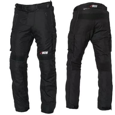 Motorrad Textil Hose Wasserdichte Textilhose Thermofutter CE Protektoren Hose Motorradhose Herren mit Protektoren Textil Cargohose Cargo (DE/NL/SE/PL, Alphanumerisch, L, Regular, Regular, BLACK)