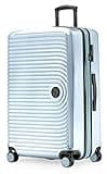 HAUPTSTADTKOFFER Mitte - Großer Hartschalenkoffer, TSA, 4 Rollen, Check-In Gepäck mit 8 cm Volumenerweiterung, 77cm, 130 Liter, Pool blue