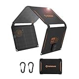 FlexSolar Solar Ladegerät 30 W tragbares (19,8 V/1,6 A max), wasserdicht, IP67 faltbares Solarpanel mit USB A/C QC 2.0 Anschluss, kompatibel mit Netzstation, Handy für Outdoor, Camping, Wandern