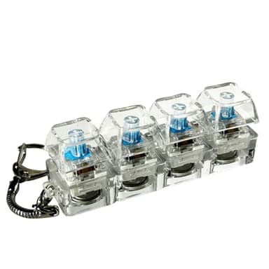 Tastatur Schlüsselanhänger Fidget Tastatur Clicker Stressabbau Spielzeug, Tastatur Fidget Toys für Erwachsene (Mit Licht)