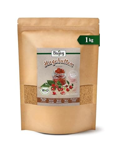 Biojoy BIO-Hagebuttenpulver (1 kg), Hagebuttenmehl aus 60% Kernen und 40% Schalen (Rosa canina)