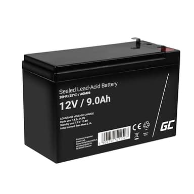 Green Cell AGM 12V 9Ah Akku VRLA Blei-Batterie Bleiakku Ersatzakku Gelakku Akkubatterie Zyklenfest Unbemann UPS, USV, Notstrom, USV-Anlage, UPS -Anlage, Backup-Batterie, Batteriebackup