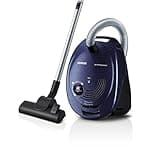 Siemens Staubsauger mit Beutel synchropower VS06A111, Bodenstaubsauger, Hygiene-Filter, Bodendüse für Hartboden und Teppich, starke Saugleistung, langes Kabel, Fugendüse, 600 W, blau
