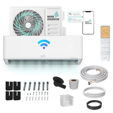 Homeinnovator 12000 BTU Split Klimaanlage und Heizung – Energieeffiziente 230V Inverter mit Komplettem Installationssatz – Wandmontiert