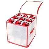 com-four® Aufbewahrungsbox für 27 Weihnachtskugeln - Christbaumschmuck-Sortierbox - Christbaumkugeln- und Weihnachtsdeko-Organizer - Aufbewahrung für Weihnachtsschmuck