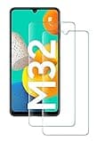 [2 Stück] Panzer Schutz Glas für Samsung Galaxy M32 Schutzfolie, 9H Härte Folie, kratzfrei, Anti-Öl Glas, Anti-Bläschen, HD Display