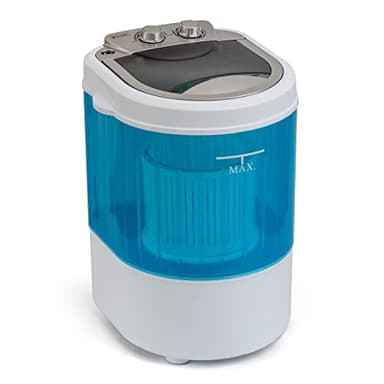 BluMill Mini Toplader Waschmaschine, mit Schleuder, Camping Waschmaschine bis zu 3 KG, Klein Und Handlich mit Tragegriff