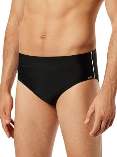 Schiesser Herren Slip Komfort Badehose, Schwarz, XL EU