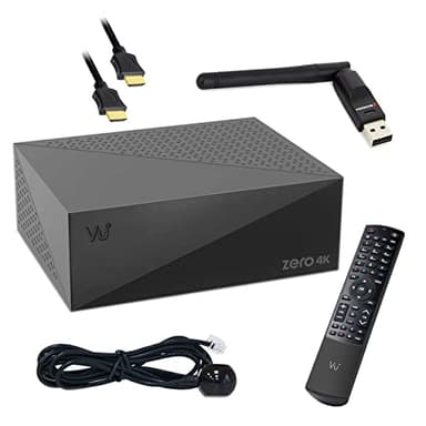 VU+ Zero 4K 1x DVB-S2X Multistream Tuner Linux SAT Receiver CI Set-Top-Box UHD 2160p + PremiumX Wi-Fi Stick Mega 150Mbit/s
