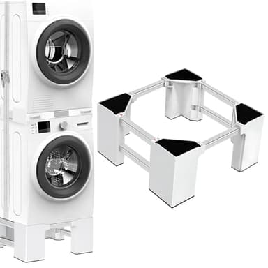 NIUXX Universal Waschmaschine Trockner Podest: Sockel für Waschmaschine Kühlschrank Max 400kg, Verstellbare Breite 46-69 cm Waschmaschinensockel, 23.9 cm Hoher Möbelsockel für Bad/Waschküche