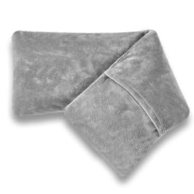 uncn Kirschkernkissen Mikrowelle 43x13 cm, 780g Körnerkissen Nacken Schulter, Wärmekissen Mikrowelle mit abnehmbarer und waschbarer Außenhülle, Grau