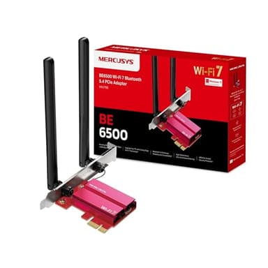 Mercusys MA37BE Wi-Fi 7 WLAN Karte für PC, BE6500 Tri-Band PCIE Adapter, Bluetooth 5.4, WPA3, MU-MIMO, OFDMA, unterstützt nur Windows 11