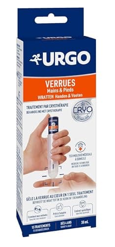 Urgo - Warzenentferner- Vereisung der Warzen- Kryotherapie - für Kinder ab 4 Jahren - für Warzen an Händen und Füßen, 38 ml, 15 Anwendungen