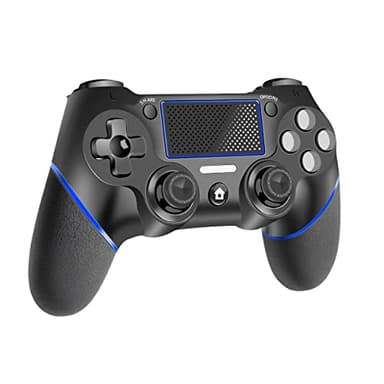 LATEC Controller für PS4, Wireless Controller Gamepad mit Turbo, Doppelter Vibration, 6 Achsen Gyro Sensor, 600 mAh Akku, Touchpad, 3.5mm Audio Jack Blau