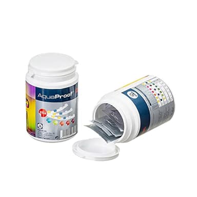 FIAP AquaProof® QuickTest - Wasseranalyse - NO3, NO2, GH, KH, pH - Teststreifen für Teichwasser - Fischzucht - Gartenteich - Koiteich - Schwimmteich - Teich - Set mit 25 Tests