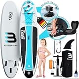 Bluemarina Stand Up Paddle Board aufblasbar Ariki | 𝟓 𝐉𝐀𝐇𝐑𝐄 𝐆𝐀𝐑𝐀𝐍𝐓𝐈𝐄 - 90 kg Tragkraft - 230x65x10 cm Paddling Set - SUP Board - Surfbrett (Ariki 230x65x10cm)
