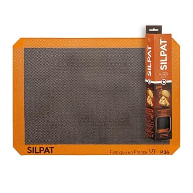 Silpat SN 415 290 02 Silpain Premium Antihaft-Silikon-Backmatte für Brot, 29,8 x 41,6 cm, schwarz