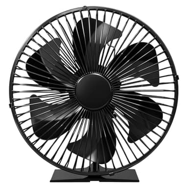 JossaColar Ofenventilator Kaminventilator mit Lüfterschutz | 6 Klingen Kaminventilator Ofenrohr Ventilator | Ofenventilator Ohne Strom | Kamin Ventilator