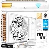 AERSON® Klimaanlage Split Set mit WiFi/App Funktion | Klimagerät Kühlen A++/ Heizen A+ - 9000 BTU/h (2600 Watt) Kältemittel R32 | Wandklimagerät Splitgerät Fernbedienung, Timer & Montagematerial
