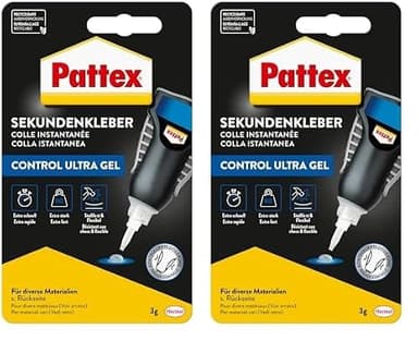 Pattex 1865403 Sekundenkleber Ultra Gel Matic,Gel 3 g, 1 Stück, PSG5C, (Packung mit 2)
