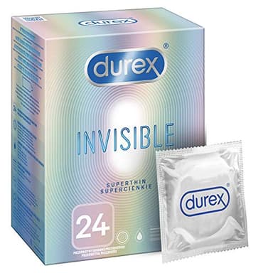 Durex Invisible Kondome – Kondome extra dünn für intensives Empfinden beim gemeinsamen Liebesspiel (Extra Sensitive, 24 Stück) 2x12 Stück