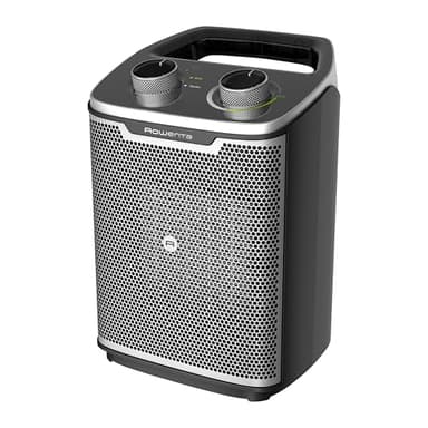 Rowenta Intense Comfort + Heizlüfter, 2 Leistungsstufen, Keramiktechnologie, kompakte Abmessungen, Thermostat, besonders leise, Tragegriff, Schwarz, SO9330F0 [Energieklasse A+++]