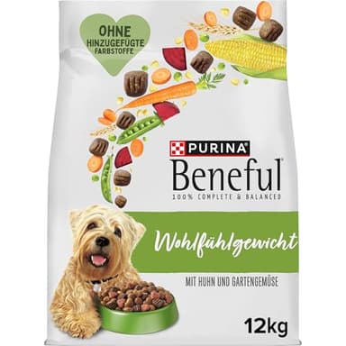 Beneful Wohlfühlgewicht Hundefutter trocken, mit Huhn und Gartengemüse, 1er Pack (1 x 12kg)